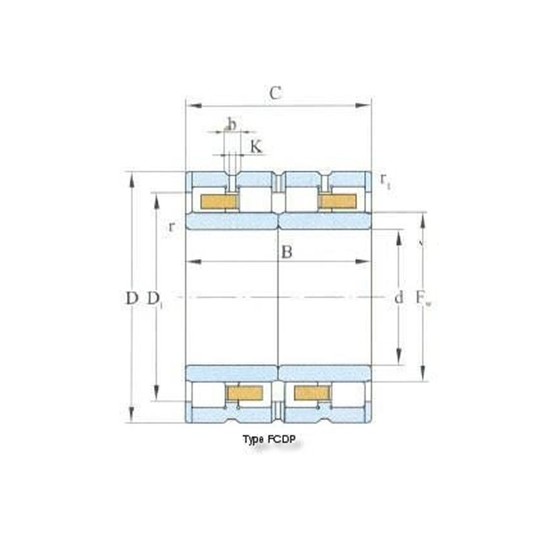 Roulement à rouleaux cylindriques à deux rangées